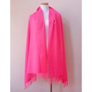 Aritzia Wilfred pink 100% wool blanket scarf